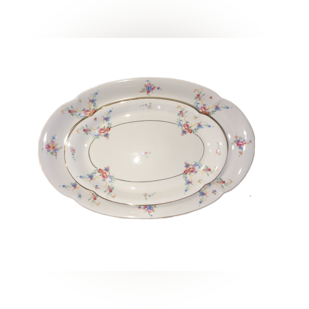 2 Royal Bayreuth Oval Platters - Germany US Zone & Bavaria